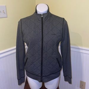 Lauren by Ralph Lauren ladies gray quilted zippered jacket. Medium.